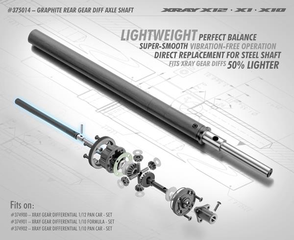 CARBON REAR GEAR DIFF AXLE SHAFT