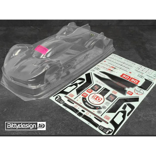 Bittydesign 499R clear Hypercar body 1/10 190mm TC
