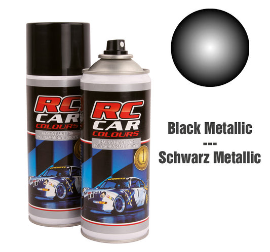 RC Car Colours Lexan Spray Black Metalic Nr 935 150ml