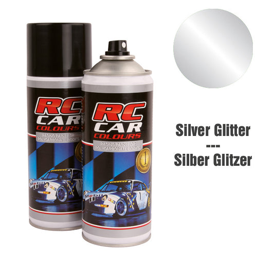 RC Car Colours Lexan Spray Silver Glitter Nr 924 150ml