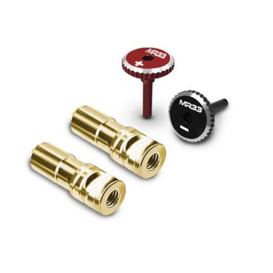 MR33 Quick Lock Gold Connector Set 5mm - Red/Black (2)
