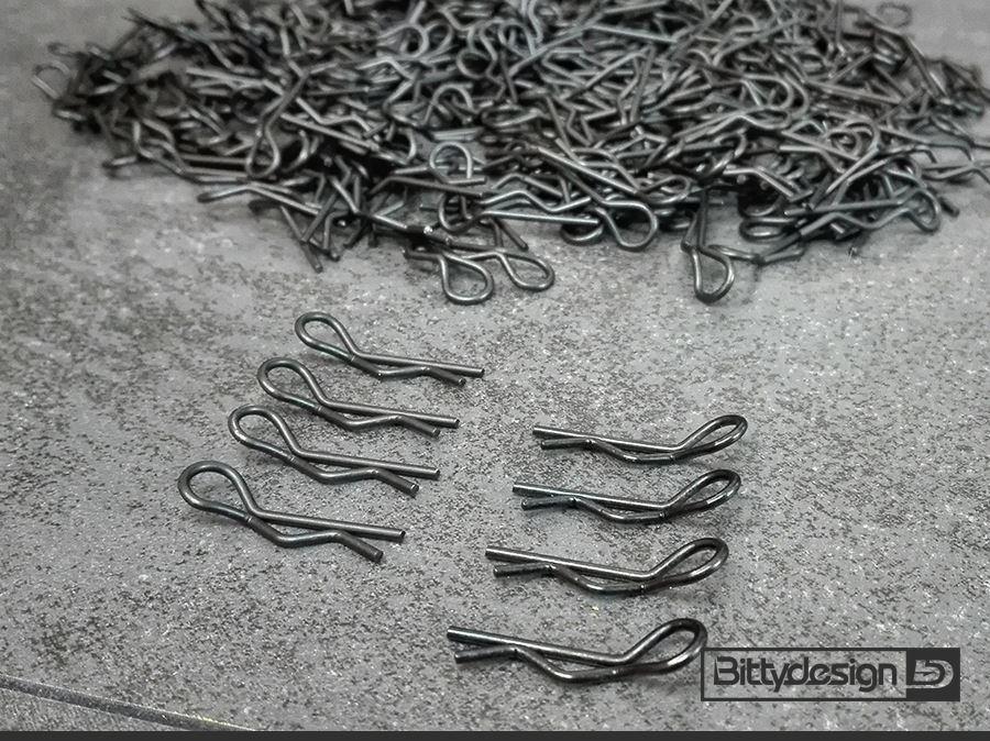 Bittydesign 1/10 Body Clips (4x links + 4x rechts) Zwart