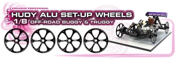 Alu Set-Up Wheel For 1/8 Off-Road (4), H108870