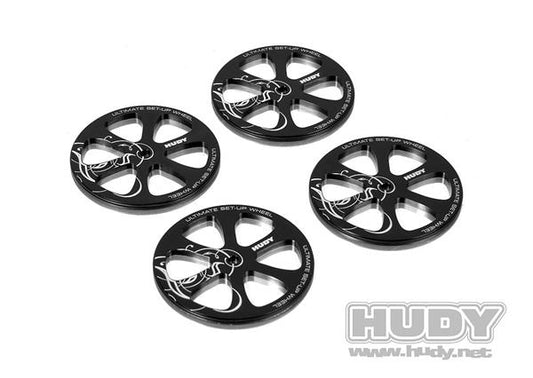 Alu Set-Up Wheel For 1/10 Rubber Tires (4), H109370