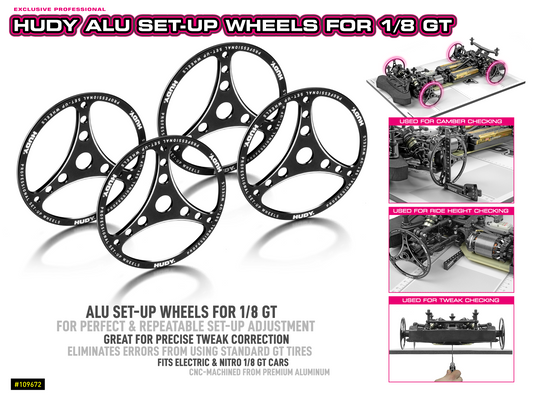 ALU SET-UP WHEEL FOR 1/8 GT (4)