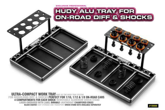 HUDY ALU TRAY FOR ON-ROAD DIFF & SHOCKS