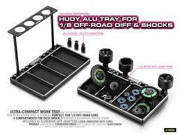 HUDY ALU TRAY FOR 1/8 OFF-ROAD DIFF & SHOCKS