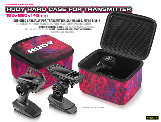 HUDY HARD CASE - 185x220x145MM - TRANSMITTER SANWA MT4, MT44 & M17