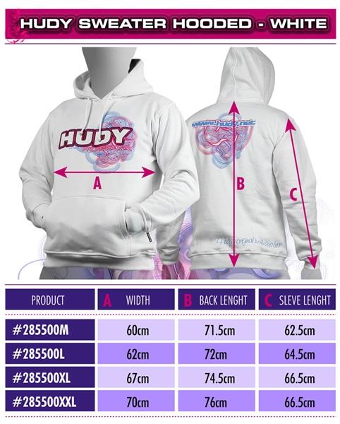 Hudy Sweater Hooded - White (Xxl), H285500XXL
