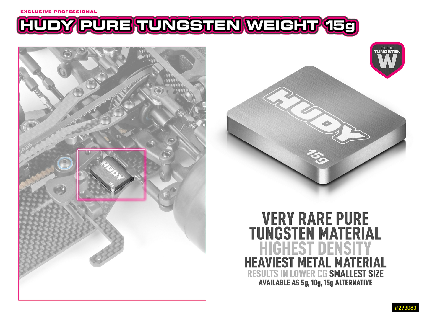 HUDY PURE TUNGSTEN WEIGHT 15g