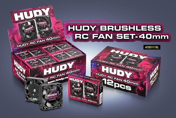 HUDY BRUSHLESS RC FAN 40MM - SET OF 12PCS, H293111XL