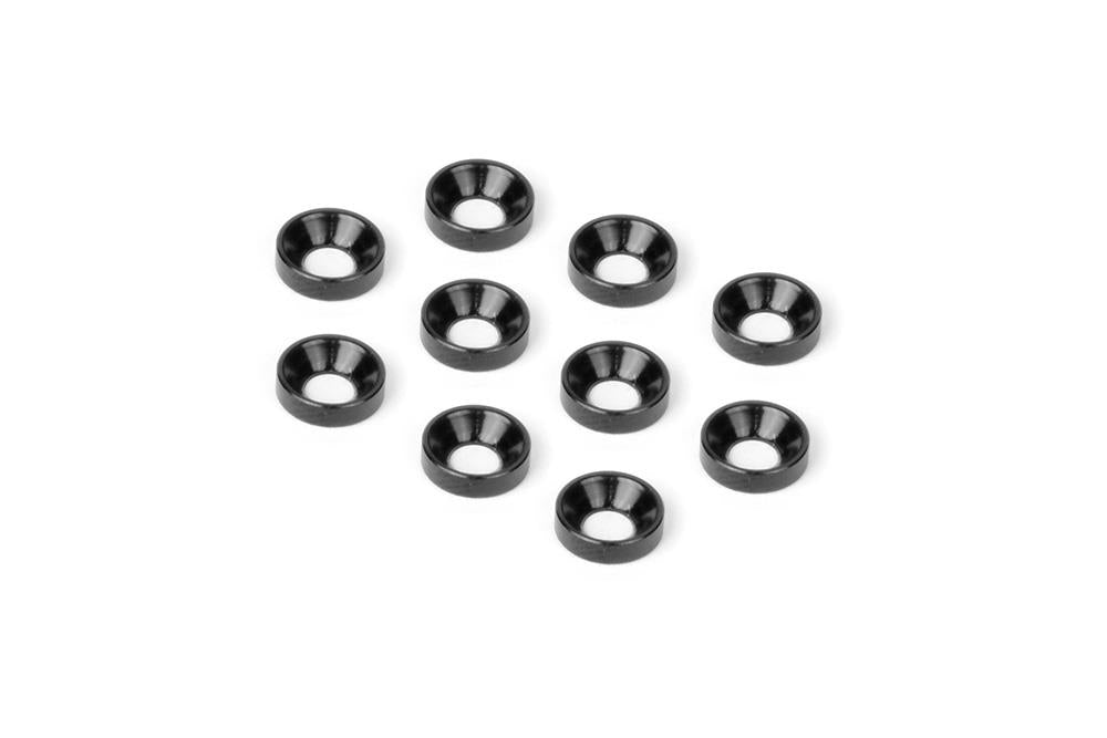 ALU COUNTERSUNK SHIM - BLACK (10)