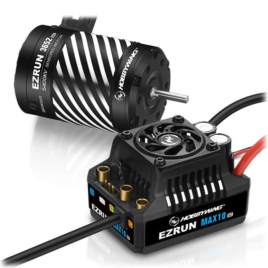 Hobbywing Ezrun MAX10 G2 80A Combo with 3652SD-5400kV 3,175 shaft