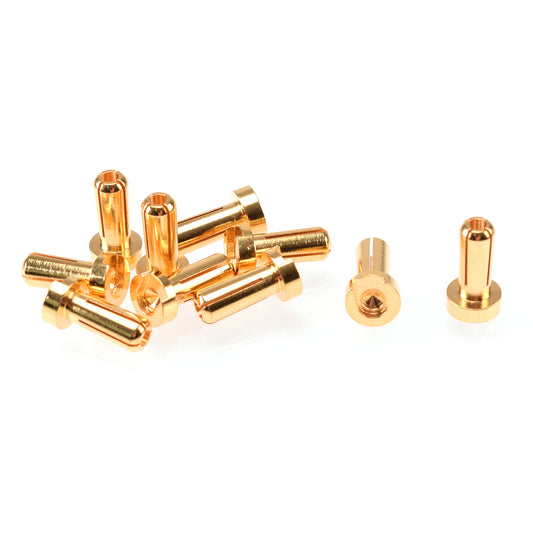 4mm Gold Plug Male, voor regelaar of laadkabel, 12mm (4 stuks)